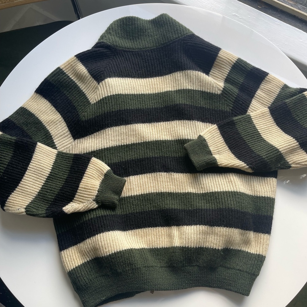 Vintage 40s/50s Striped Zip-Up Sweater - Picture 15 of 15